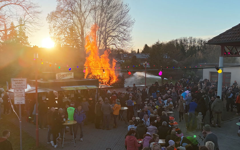Ein Blick auf unser diesjähriges Osterfeuer