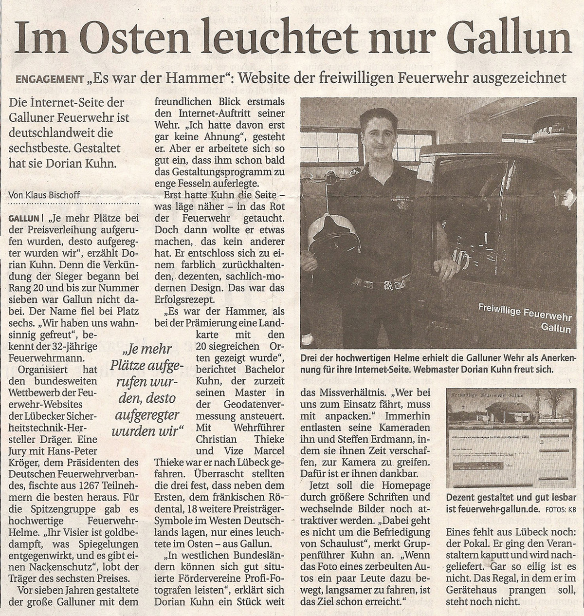 Zeitungsartikel © Märkische Allgemeine