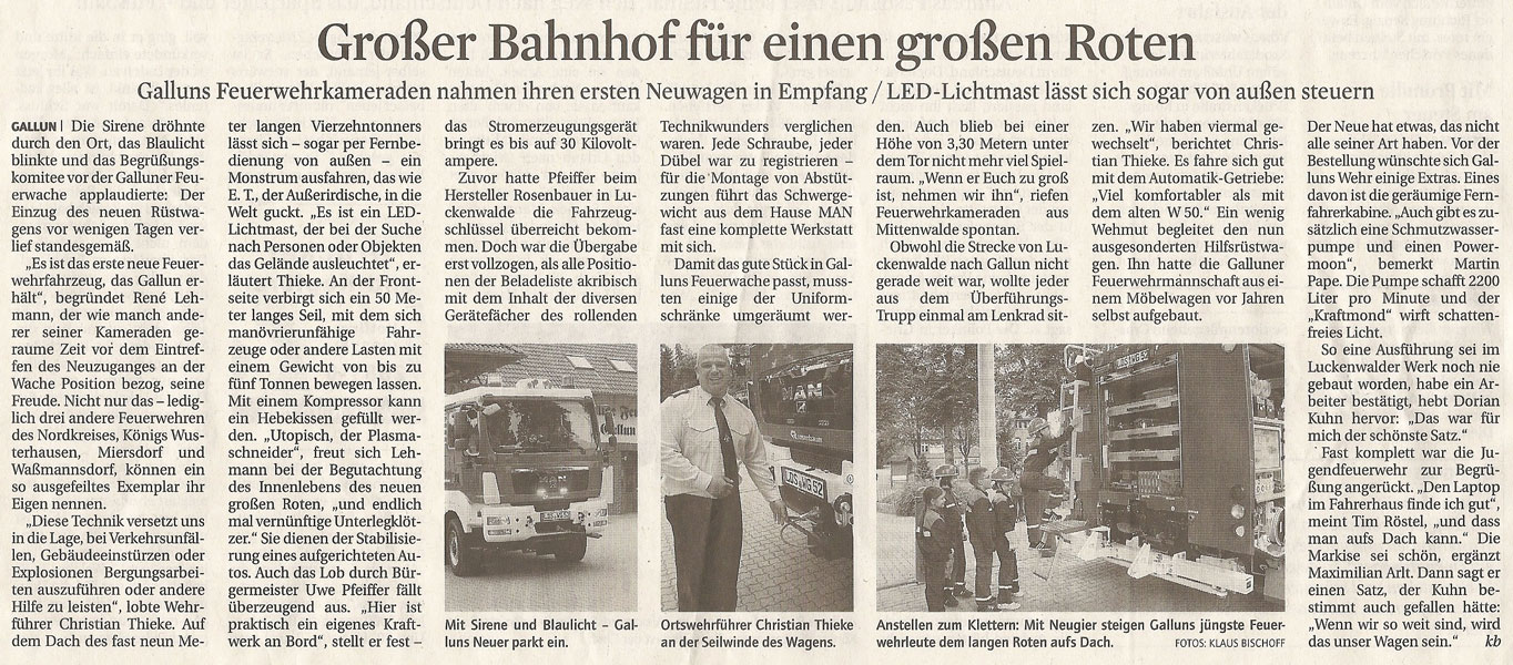 Zeitungsartikel © Märkische Allgemeine