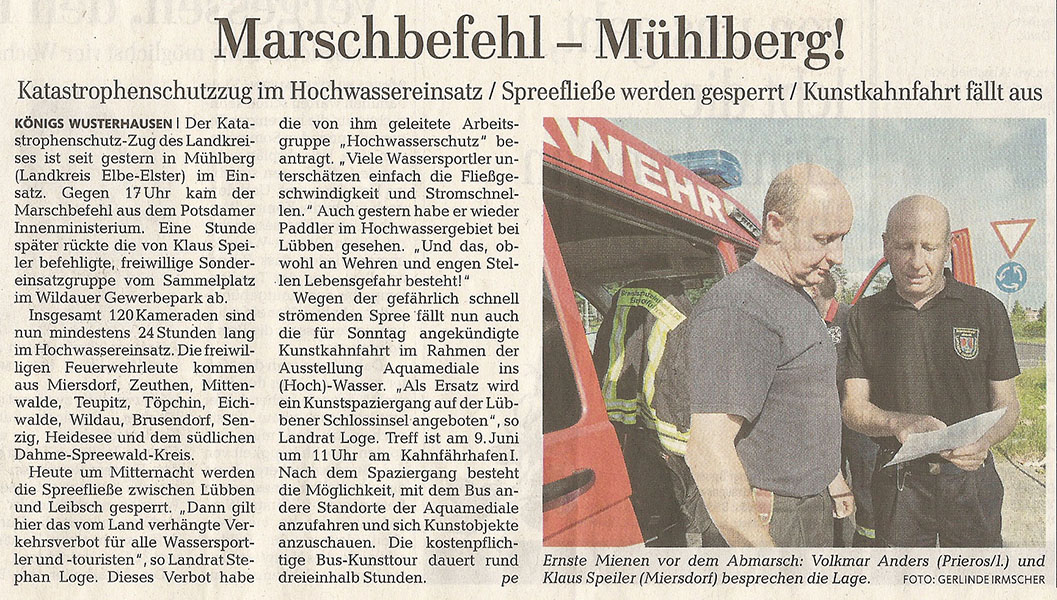 Zeitungsartikel © Märkische Allgemeine