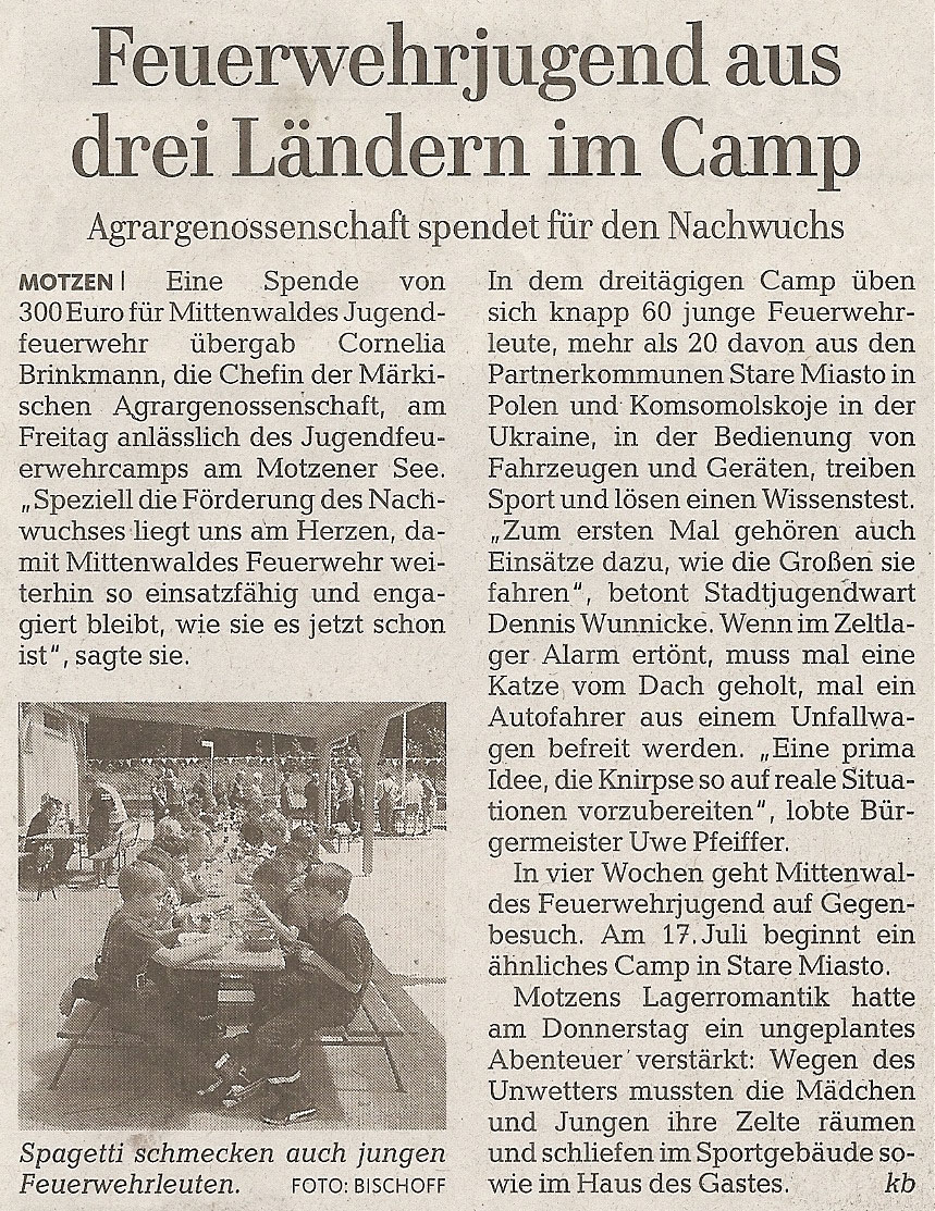 Zeitungsartikel © Märkische Allgemeine